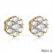 Imitation Van Cleef & Arpels Fleurette Earstuds Yellow Earrings With 7 Diamonds