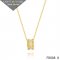 Van Cleef Arpels Perlee Pendant in Yellow Gold with Diamonds 3 Rows