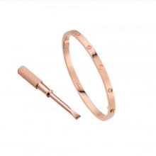 Copy Cartier Love Bracelet SM with 6 Diamonds Pink Gold B6047617 1:1 Version