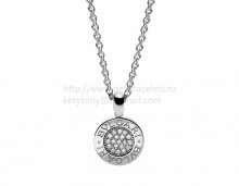 Cheap BVLGARI BVLGARI Pendant with White Gold Chain with Pave Diamonds