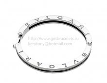 Replica Bvlgari B.zero1 Bangle Bracelet in White Gold with Black Cermet