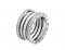 Replica Bvlgari B.zero1 4-Band Ring White Gold with Pave Diamonds on the Edges