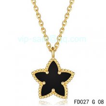 Fake Van Cleef & Arpels Alhambra Maple Leaf Pendant In Yellow Gold