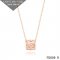 Van Cleef Arpels Perlee Clover Pendant Necklace Pink Gold with Diamonds