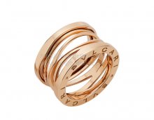 Replica Bvlgari B.zero1 Design Legend Geometric Design 4-Band Ring in Rose Gold