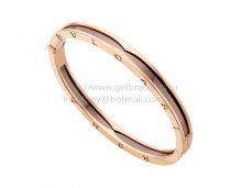 Replica Bvlgari B.zero1 Bangle Bracelet in Rose Gold and Grey Cermet