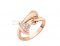 Replica Bvlgari DIVAS' Dream Ring Rose Gold with Pave Diamonds