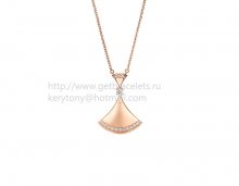 Replica Bvlgari Divas' Dream Necklace Rose With Pave Diamonds