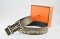 Hermes Reversible Belt Light Gray/Black Togo Calfskin With 18k Silver Smooth H Buckle