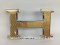 Hermes Reversible Belt 18K Gold-Silve Rhombus Stripe Buckle