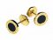 Replica BVLGARI BVLGARI Stud Earrings in Yellow Gold with Black Onyx