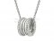 Replica Bvlgari B.zero1 Pendant with Chain in White Gold with Pave Diamonds on the Edges