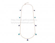 Replica Bvlgari Divas' Dream Necklace in Rose Gold with Lapis Lazuli and Pave Diamonds