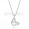 Van Cleef Arpels Lucky Alhambra Butterfly Necklace White Gold With White Mother Of Pearl