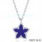 Fake Van Cleef & Arpels Alhambra Maple Leaf Pendant In White Gold