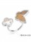 Van Cleef Arpels Luck Alhambra Between The Finger Ring White Gold With White and Grey Mother Of Pearl