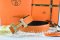 Hermes Reversible Belt Orange/Black Togo Calfskin With 18k Gold Speckle H Buckle